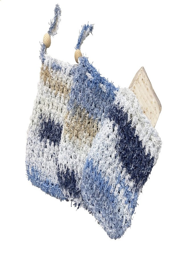 Znet3D Soap Saver Bag - Hand Crochet Scrubby Cotton Saver Bag - Exfoliating Soap Pouch for Foaming and Drying The Soap Bars Shower Soap Bag - HandMade in the USA (Harmonious) - Image 3